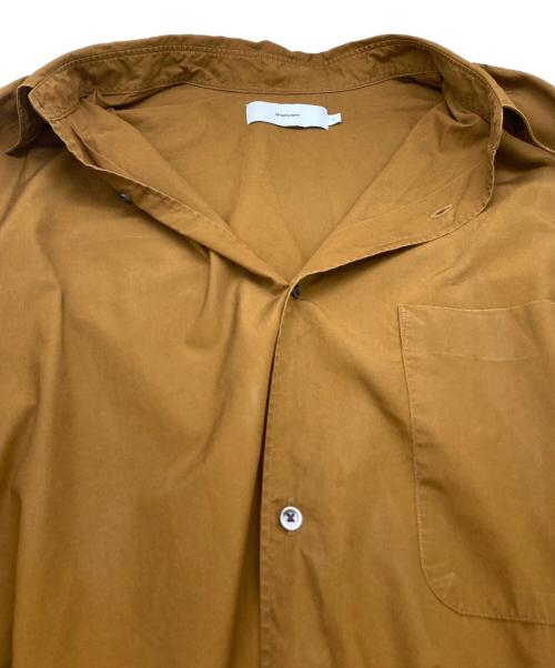 Graphpaper（グラフペーパー）Graphpaper (グラフペーパー) Broad Oversized L/S Regular Collar Shirt GM211-50110B ブラウン サイズ:FREEの古着・服飾アイテム