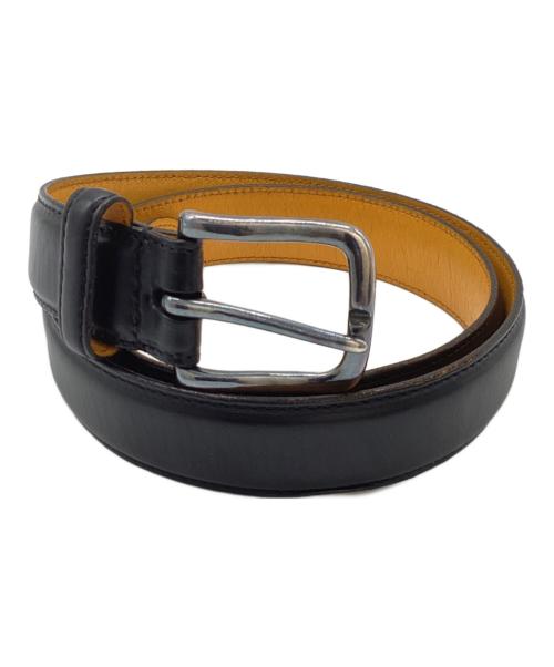 GANZO（ガンゾ）GANZO (ガンゾ) レザーベルト ブラック×イエローの古着・服飾アイテム