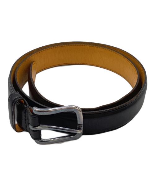 GANZO（ガンゾ）GANZO (ガンゾ) レザーベルト ブラック×イエローの古着・服飾アイテム