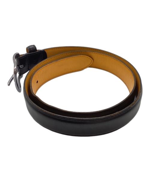 GANZO（ガンゾ）GANZO (ガンゾ) レザーベルト ブラック×イエローの古着・服飾アイテム