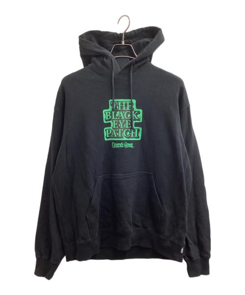 THE BLACK EYE PATCH（ブラックアイパッチ）THE BLACK EYE PATCH (ブラックアイパッチ) CONCRETE GREEN HOODIE / コンクリートグリーンフーディー ブラック サイズ:Lの古着・服飾アイテム