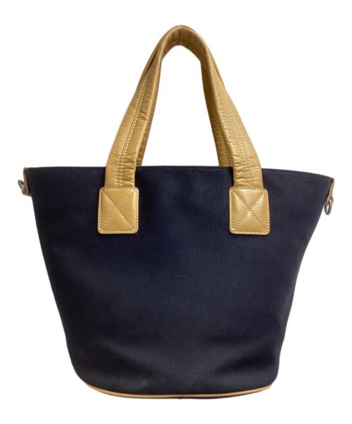 BURBERRY BLUE LABEL（バーバリーロンドンブルーレーベル）BURBERRY BLUE LABEL (バーバリーロンドンブルーレーベル) レザーハンドルトートバッグ ブラックの古着・服飾アイテム