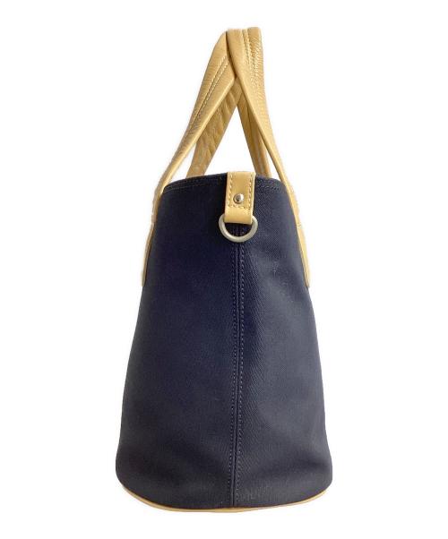 BURBERRY BLUE LABEL（バーバリーロンドンブルーレーベル）BURBERRY BLUE LABEL (バーバリーロンドンブルーレーベル) レザーハンドルトートバッグ ブラックの古着・服飾アイテム