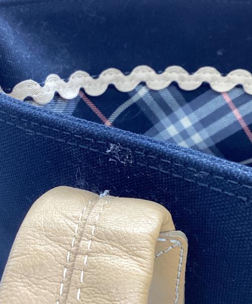 BURBERRY BLUE LABEL（バーバリーロンドンブルーレーベル）BURBERRY BLUE LABEL (バーバリーロンドンブルーレーベル) レザーハンドルトートバッグ ブラックの古着・服飾アイテム