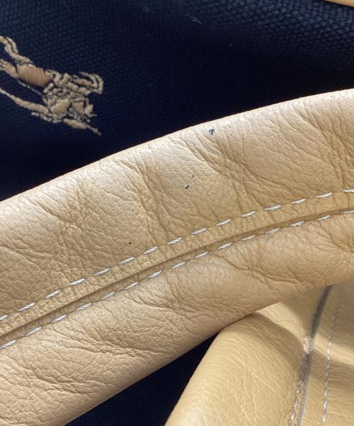 BURBERRY BLUE LABEL（バーバリーロンドンブルーレーベル）BURBERRY BLUE LABEL (バーバリーロンドンブルーレーベル) レザーハンドルトートバッグ ブラックの古着・服飾アイテム