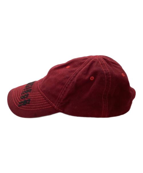 BALENCIAGA（バレンシアガ）BALENCIAGA (バレンシアガ) タトゥーロゴキャップ / TATTO LOGO CAP レッドの古着・服飾アイテム