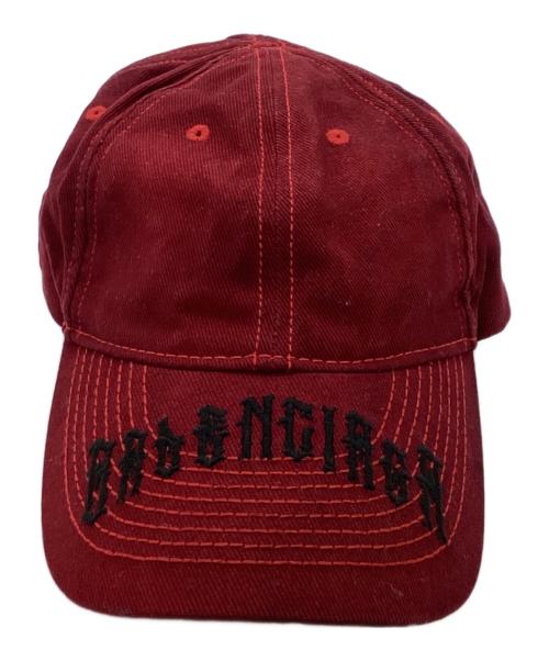 BALENCIAGA（バレンシアガ）BALENCIAGA (バレンシアガ) タトゥーロゴキャップ / TATTO LOGO CAP レッドの古着・服飾アイテム