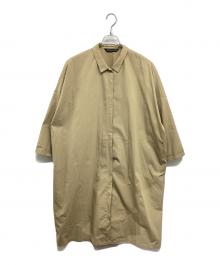 mizuiro-ind（ミズイロインド）の古着「比翼ワイドシャツライクコート」｜ブラウン
