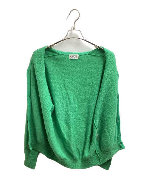 CALEE（キャリー）CALEE (キャリー) 7 GAUGE MOHAIR CARDIGAN / 7ゲージモヘアカーディガン　日本製 グリーン サイズ:Mの古着・服飾アイテム
