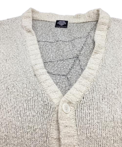 TATTOO STUDIO YAMADA（タトゥースタジオヤマダ）TATTOO STUDIO YAMADA (タトゥースタジオヤマダ) SPIDERWEB BOUCLE COTTON CARDIGAN / スパイダーウェブブークレコットンカーディガン ホワイト サイズ:Mの古着・服飾アイテム