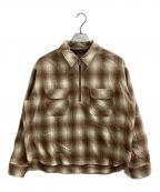 PENDLETON×TATTOO STUDIO YAMADAペンドルトン×タトゥースタジオヤマダ）の古着「HALF ZIP SHIRT / ハーフジップシャツ / 5175-9205」｜ブラウン