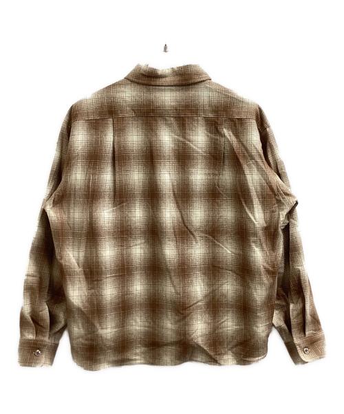 PENDLETON（ペンドルトン）PENDLETON (ペンドルトン) TATTOO STUDIO YAMADA (タトゥースタジオヤマダ) HALF ZIP SHIRT / ハーフジップシャツ / 5175-9205 ブラウン サイズ:Mの古着・服飾アイテム