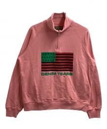 Denim Tears（デニムティアーズ）の古着「Tyson Beckford Half Zip Pullover / タイソンベックフォード ハーフジッププルオーバー」｜ピンク