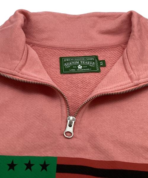 Denim Tears（デニムティアーズ）Denim Tears (デニムティアーズ) Tyson Beckford Half Zip Pullover / タイソンベックフォード ハーフジッププルオーバー ピンク サイズ:XLの古着・服飾アイテム