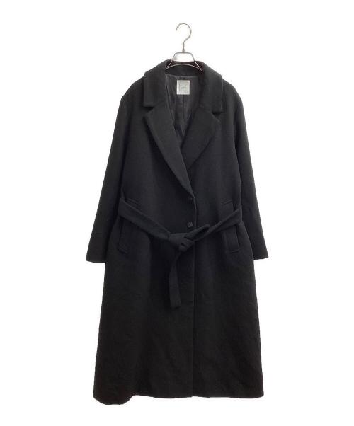 crewre（クルー）crewre (クルー) アジャスタブルウールロングコート　cr24aw01042 ブラック サイズ:3の古着・服飾アイテム
