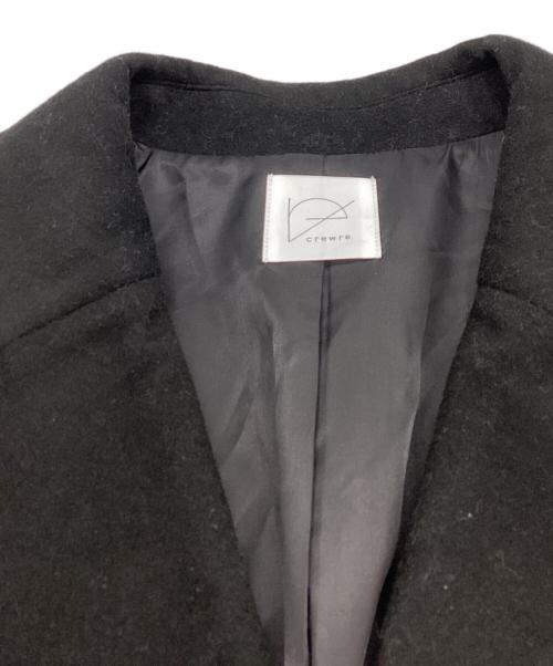 crewre（クルー）crewre (クルー) アジャスタブルウールロングコート　cr24aw01042 ブラック サイズ:3の古着・服飾アイテム