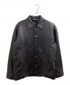BlackEyePatchブラックアイパッチ）の古着「SCRIPT FAUX LEATHER JACKET」｜ブラック