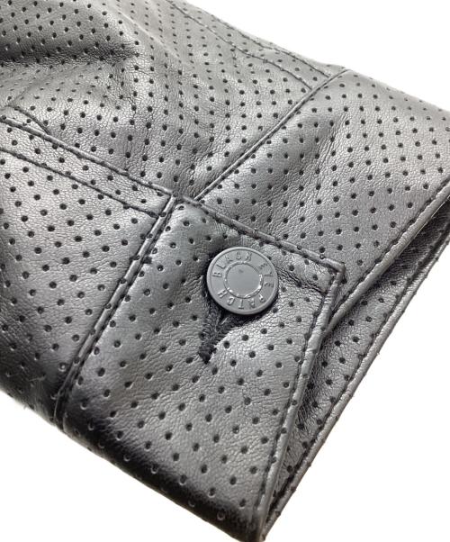 BlackEyePatch（ブラックアイパッチ）BlackEyePatch (ブラックアイパッチ) SCRIPT FAUX LEATHER JACKET ブラック サイズ:Mの古着・服飾アイテム