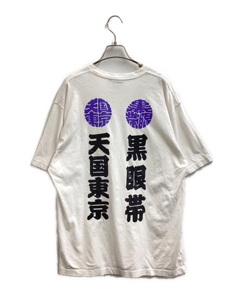 BlackEyePatch（ブラックアイパッチ）BlackEyePatch (ブラックアイパッチ) WACKO MARIA (ワコマリア) 黒眼帯&天国東京 Tシャツ ホワイト サイズ:Lの古着・服飾アイテム