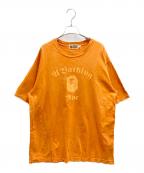 A BATHING APEア ベイシング エイプ）の古着「Overdye Relaxed Fit Tee オーバーダイ リラックスフィット Tシャツ」｜オレンジ