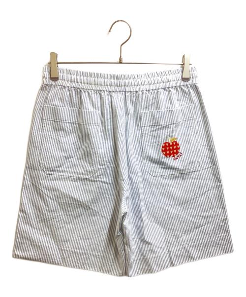 GUCCI（グッチ）GUCCI (グッチ) 刺繍ストライプショーツ / embroidery stripe shorts /663584 ZAHCS  ブルー サイズ:46の古着・服飾アイテム