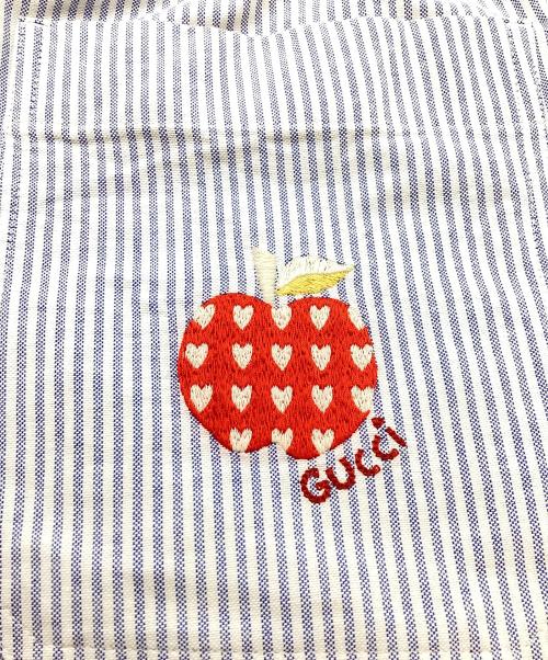 GUCCI（グッチ）GUCCI (グッチ) 刺繍ストライプショーツ / embroidery stripe shorts /663584 ZAHCS  ブルー サイズ:46の古着・服飾アイテム