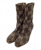 GUCCIグッチ）の古着「GG柄 ヒールブーツ / GG pattern heel boots / イタリア製 /Made In Italy」｜ブラウン
