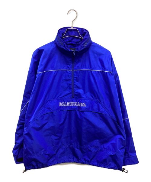 BALENCIAGA（バレンシアガ）BALENCIAGA (バレンシアガ) ナイロンアノラックパーカー 556229 TYD33 ブルー サイズ:46の古着・服飾アイテム