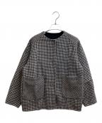 TOMORROW LAND collectionトゥモローランドコレクション）の古着「スーパーダブルフェイス 2WAYコクーンコート / 13-08-34-08302」｜グレー