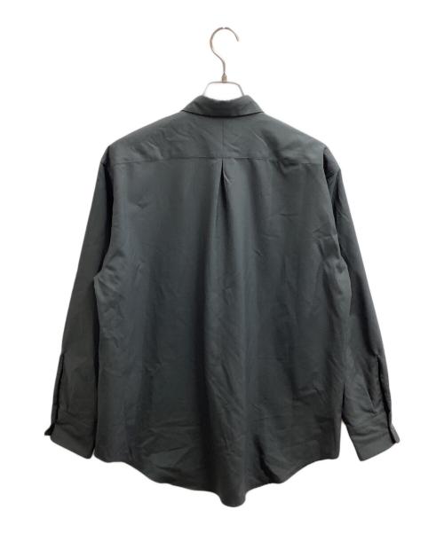 MARKAWARE（マーカウェア）MARKAWARE ORGANIC WOOL 2/80 TROPICAL COMFORT FIT SHIRT / オーガニックウール2/80トロピカルコンフォートフィットシャツ / A24A-14SH01C グレー サイズ:2の古着・服飾アイテム