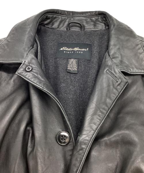Eddie Bauer（エディーバウアー）Eddie Bauer (エディーバウアー) ラムレザーコート ブラック サイズ:Lの古着・服飾アイテム