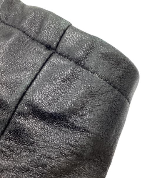 Eddie Bauer（エディーバウアー）Eddie Bauer (エディーバウアー) ラムレザーコート ブラック サイズ:Lの古着・服飾アイテム