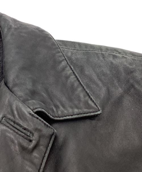 Eddie Bauer（エディーバウアー）Eddie Bauer (エディーバウアー) ラムレザーコート ブラック サイズ:Lの古着・服飾アイテム