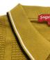中古・古着 SUPREME (シュプリーム) STRIPE RIB L/S KNIT POLO / ストライプリブ / ニットポロシャツ / 19AW イエロー サイズ:S：7000円