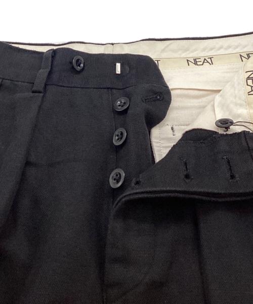NEAT（ニート）NEAT (ニート) コットンリネン2タックパンツ ブラック サイズ:44の古着・服飾アイテム