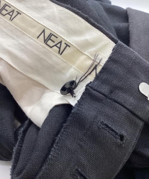 NEAT（ニート）NEAT (ニート) コットンリネン2タックパンツ ブラック サイズ:44の古着・服飾アイテム