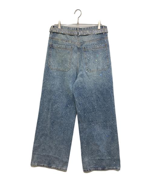ARGUE CULTURE（アーギューカルチャー）ARGUE CULTURE (アーギューカルチャー) ラインストーンデニムパンツ インディゴ サイズ:XLの古着・服飾アイテム