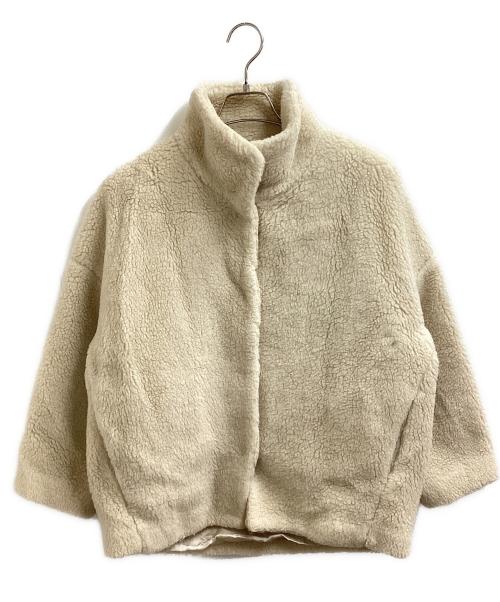 BALLSEY（ボールジィ）BALLSEY (ボールジィ) ボアスライバー スタンドネックコート ベージュ サイズ:36の古着・服飾アイテム