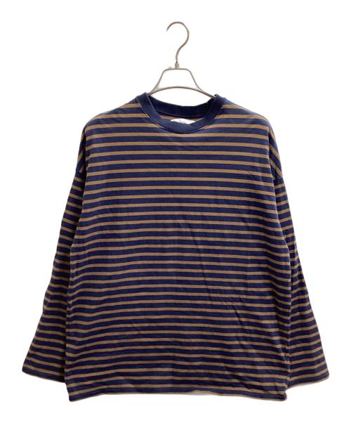 MARKA（マーカ）MARKA (マーカ) OVERSIZE TEE L/S ORGANIC COTTON　M22D-04CS01C ネイビー×ブラウン サイズ:2の古着・服飾アイテム