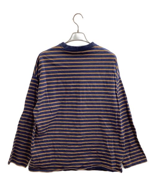 MARKA（マーカ）MARKA (マーカ) OVERSIZE TEE L/S ORGANIC COTTON　M22D-04CS01C ネイビー×ブラウン サイズ:2の古着・服飾アイテム