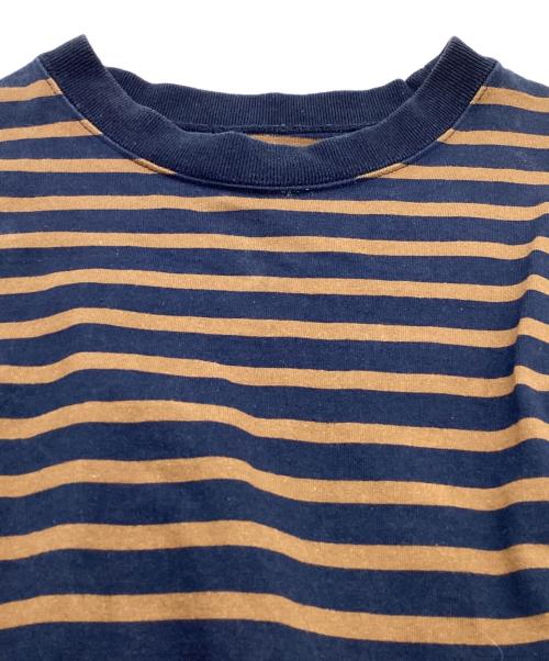MARKA（マーカ）MARKA (マーカ) OVERSIZE TEE L/S ORGANIC COTTON　M22D-04CS01C ネイビー×ブラウン サイズ:2の古着・服飾アイテム