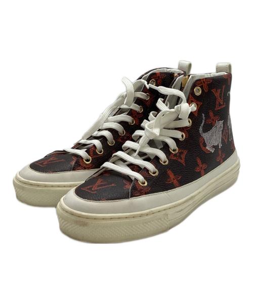 LOUIS VUITTON（ルイ ヴィトン）LOUIS VUITTON Catogram Stellar Sneaker / キャットグラム ステラー スニーカー / CL 0198 ステラーライン / モノグラムキャット　イタリア製 ブラック サイズ:35 1/2の古着・服飾アイテム