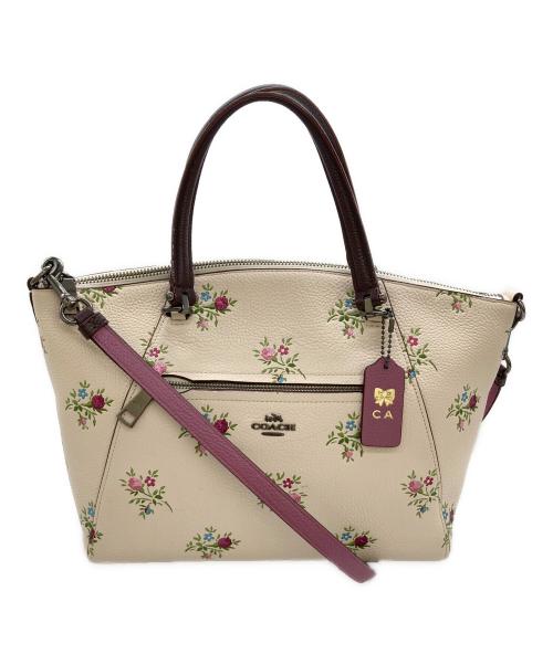 COACH（コーチ）COACH (コーチ) coach / コーチ / 22829 / 2WAY フラワーサッチェル トートバッグ ベージュの古着・服飾アイテム