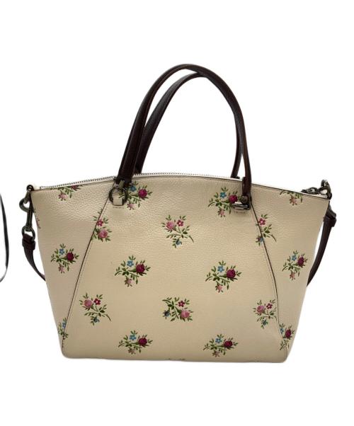 COACH（コーチ）COACH (コーチ) coach / コーチ / 22829 / 2WAY フラワーサッチェル トートバッグ ベージュの古着・服飾アイテム