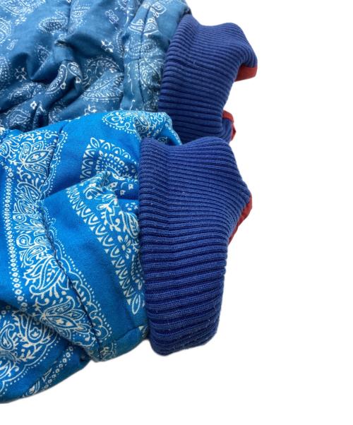 MINDSEEKER（マインドシーカー）MINDSEEKER (マインドシーカー) HAWK バンダナ柄パッチワークダウンジャケット / 日本製 ブルー×レッド サイズ:Lの古着・服飾アイテム