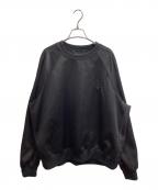 Needles×STUDIOUSニードルズ×ステュディオス）の古着「別注 Track Crew Neck Shirt Poly Smooth  トラッククルーネックシャツ / NS1530 / 24SS」｜ブラック