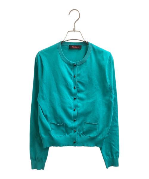 CABAN（キャバン）CABAN (キャバン) ファインポリエステル ハーフスリーブポケットカーディガン ターコイズ サイズ:Freeの古着・服飾アイテム