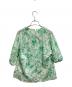 TOMORROW LAND (トゥモローランド) 24SS / ベジタブルリーフプリントネックギャザーブラウス / 13-01-42-01103 グリーン サイズ:36：8000円