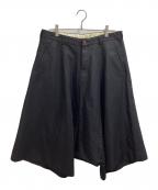 COMME des GARCONS HOMME PLUSコムデギャルソンオムプリュス）の古着「ポリ縮サルエルパンツ 16SS BROKEN TAILORING期 PQ-P067」｜ブラック