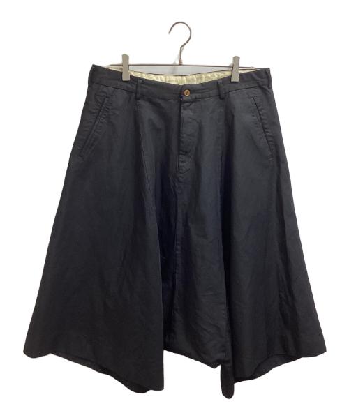 COMME des GARCONS HOMME PLUS（コムデギャルソンオムプリュス）COMME des GARCONS HOMME PLUS (コムデギャルソンオムプリュス) ポリ縮サルエルパンツ 16SS BROKEN TAILORING期 PQ-P067 ブラック サイズ:Mの古着・服飾アイテム